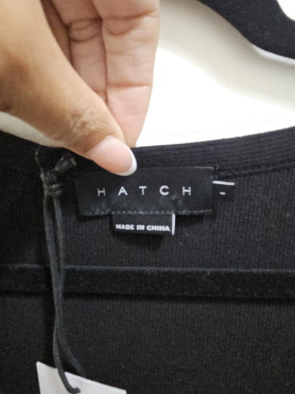 Hatch Black Ribbed Dress NWT